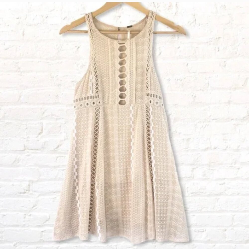 Free People Wherever You Go Mini Dress Size 4 - Picture 5 of 10